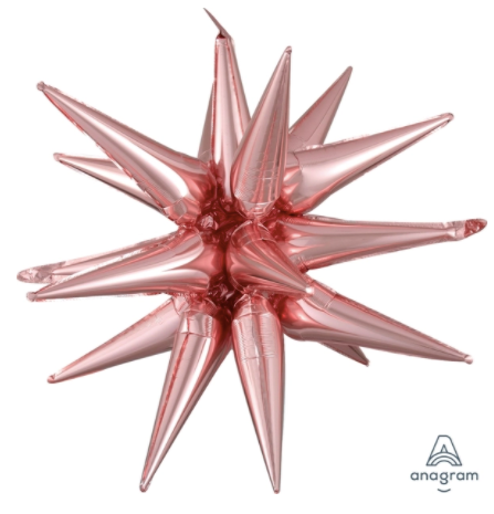 35" Anagram Rose Gold Starburst