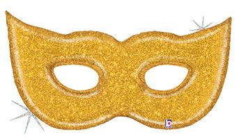 51" Betallic LRG SHP Glittering Gold Mask