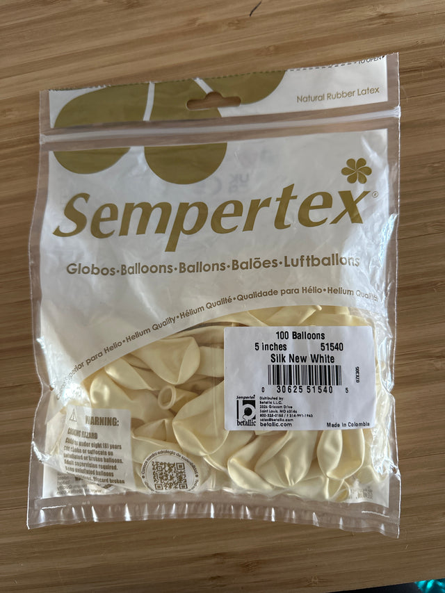 5” Sempertex - Silk Oyster White