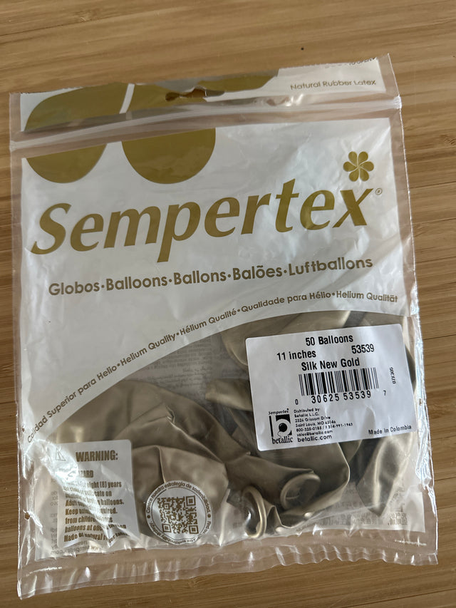 11” Sempertex- Silk New Gold